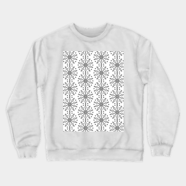 Black and white seamless pattern design art Crewneck Sweatshirt by Spinkly